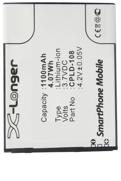 Coolpad CPLD-108 accu (1100 mAh, 123accu huismerk)  ACO00207 - 1