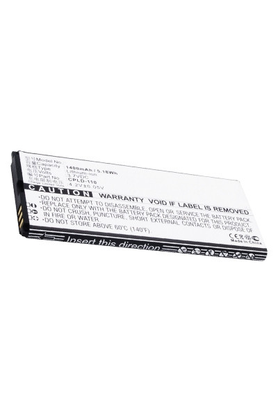 Coolpad CPLD-110 accu (1400 mAh, 123accu huismerk)  ACO00372 - 1
