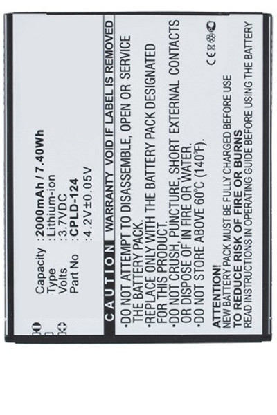 Coolpad CPLD-124 accu (2000 mAh, 123accu huismerk)  ACO00191 - 1