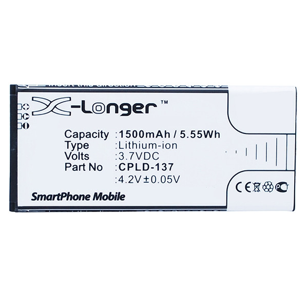 Coolpad CPLD-137 accu (1500 mAh, 123accu huismerk)  ACO00345 - 1