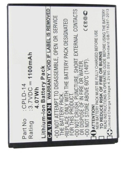 Coolpad CPLD-14 accu (1100 mAh, 123accu huismerk)  ACO00175 - 1