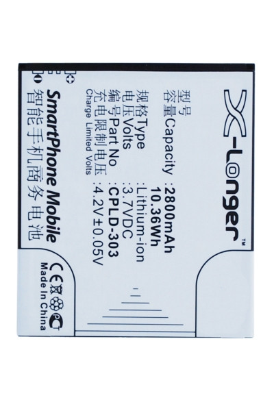 Coolpad CPLD-303 accu (2800 mAh, 123accu huismerk)  ACO00210 - 1