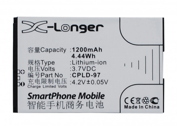Coolpad CPLD-97 accu (1200 mAh, 123accu huismerk)  ACO00234 - 1
