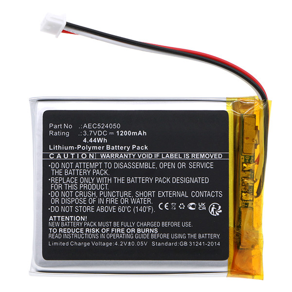 Corsair AEC524050 accu (3.7 V, 1200 mAh, 123accu huismerk)  ACO00491 - 2