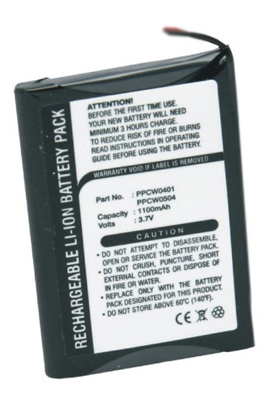 Cowon PPCW0504 / PPCW0401 / PPCW0508 accu (1100 mAh, 123accu huismerk)  ACO00028 - 1