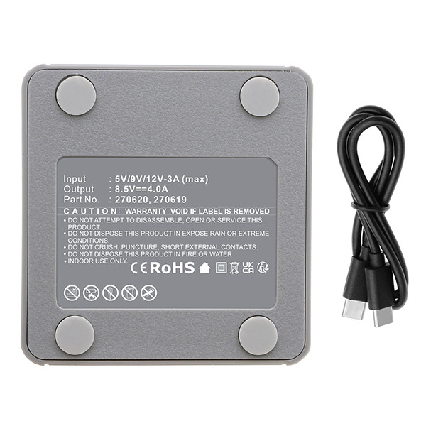 DJI Mini 3 / Mini 3 Pro 2-slots laadstation 270619 (12 V, 4 A, 123accu huismerk) ADJ00213 - 4