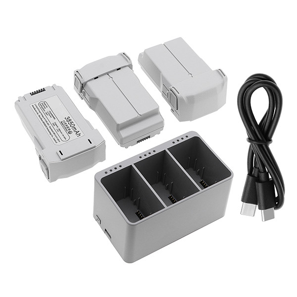 DJI Mini 3 / Mini 3 Pro 3-slots laadstation 270620 (12 V, 4 A, 123accu huismerk) ADJ00214 - 3