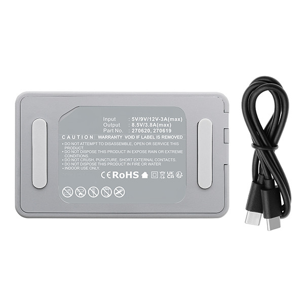 DJI Mini 3 / Mini 3 Pro 3-slots laadstation 270620 (12 V, 4 A, 123accu huismerk) ADJ00214 - 6