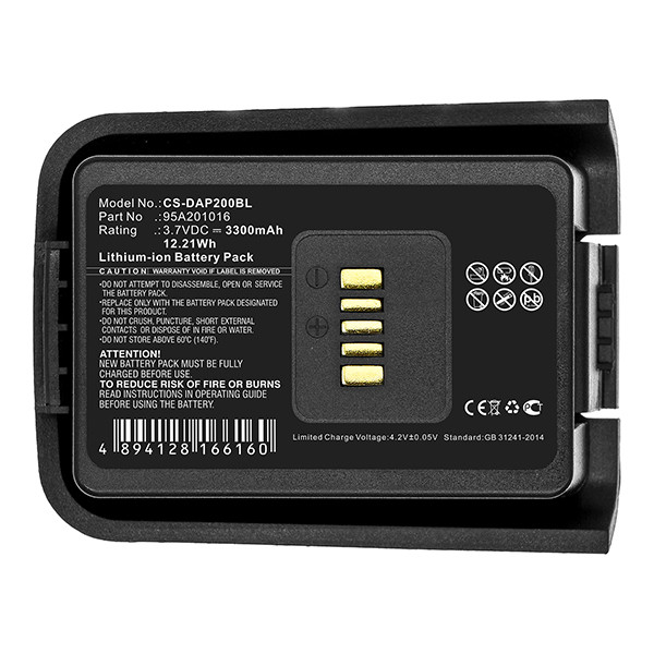 Datalogic 024000005 / 4006-0337 / 95A201016 accu (3.7 V, 3300 mAh, 123accu huismerk) ADA00173 - 2