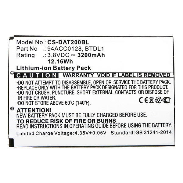 Datalogic 94ACC0128 accu (3.7 V, 3200 mAh, 123accu huismerk) ADA00169 - 2