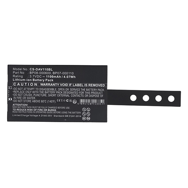 Datalogic BP07-000110 / BP08-00011A accu (1100 mAh, 123accu huismerk) ADA00164 - 3