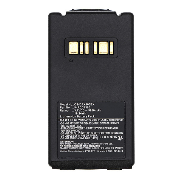 Datalogic BT-26 / 94ACC1386 accu (3.7 V, 5200 mAh, 123accu huismerk) ADA00027 - 3