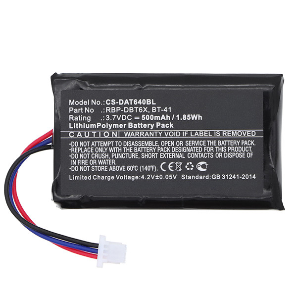 Datalogic BT-41 / 128004100 / RBP-DBT6X accu (3.7 V, 500 mAh, 123accu huismerk) ADA00160 - 2