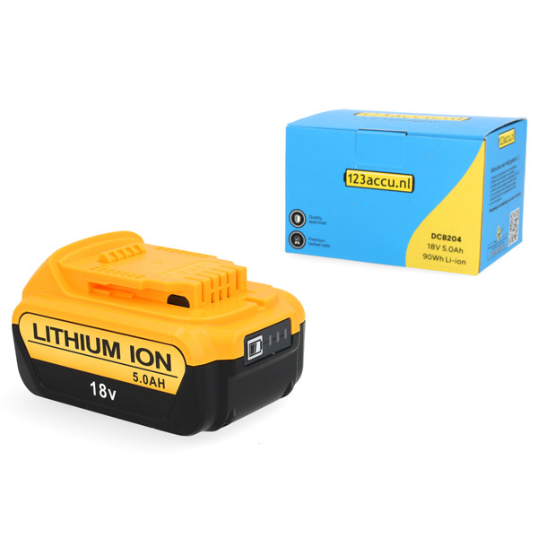 DeWalt DCB184 XR Li-ion accu (18 V, 5.0 Ah, 123accu huismerk)  ADE01148 - 1