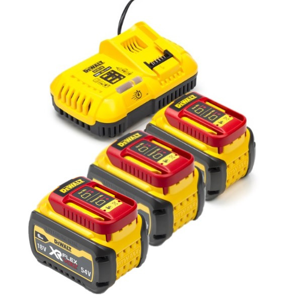 DeWalt Starterset: 3x DeWalt DCB546-XJ / XR FlexVolt accu's + lader (18V / 54V, 6.0Ah, origineel)  ADE01287 - 1