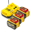 Starterset: 3x DeWalt DCB547-XJ / XR FlexVolt accu's + lader (18V / 54V, 9.0Ah, origineel) ADE01290 - 1