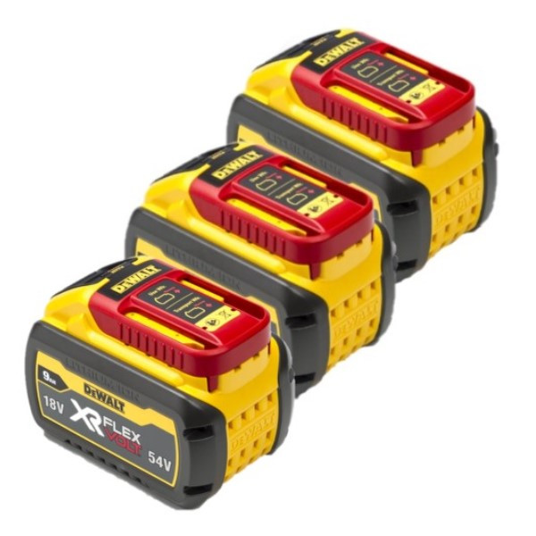 DeWalt Starterset: 3x DeWalt DCB547-XJ / XR FlexVolt accu's (18V / 54V, 9.0Ah, origineel)  ADE01269 - 1
