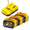 Starterset: 3x DeWalt DCB548-XJ / XR FlexVolt accu's + lader (18V / 54V, 12Ah, origineel) ADE01311 - 1