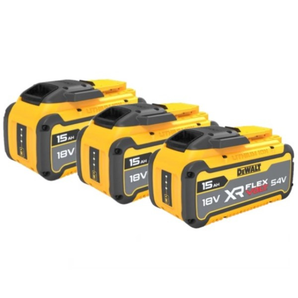 DeWalt Starterset: 3x DeWalt DCB549-XJ / XR FlexVolt accu's (18V / 54V, 15 Ah, origineel)  ADE01281 - 1