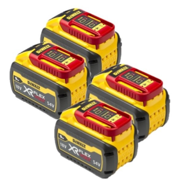 DeWalt Starterset: 4x DeWalt DCB547-XJ / XR FlexVolt accu's (18V / 54V, 9.0Ah, origineel)  ADE01285 - 1