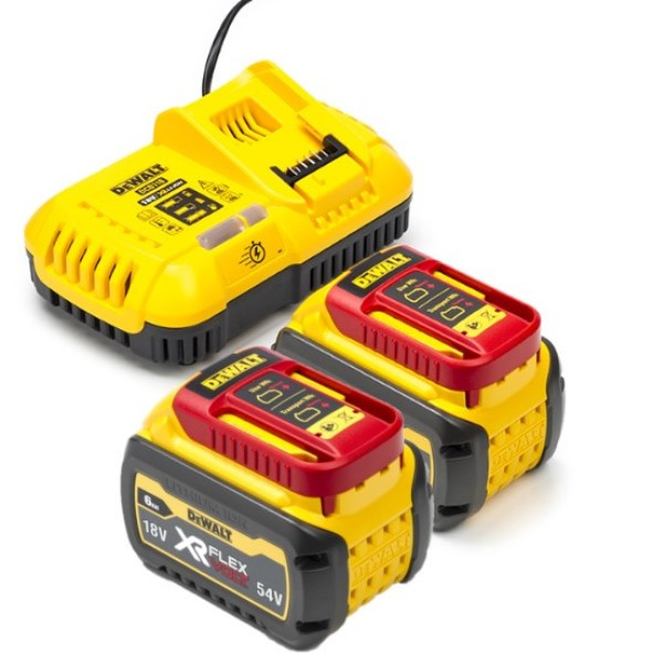 Starterset: 2x DeWalt DCB546-XJ / XR FlexVolt accu's + lader (18V / 54V ...