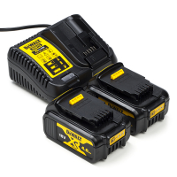 DeWalt Startset: 2x DeWalt DCB182 XR accu's + lader (18 V, 4.0 Ah, origineel)  ADE01220