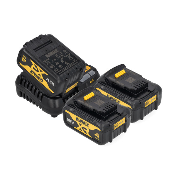 Startset: 3x DeWalt DCB182 XR Li-ion accu's + lader (18 V, 4.0 Ah, origineel) ADE01226 - 1