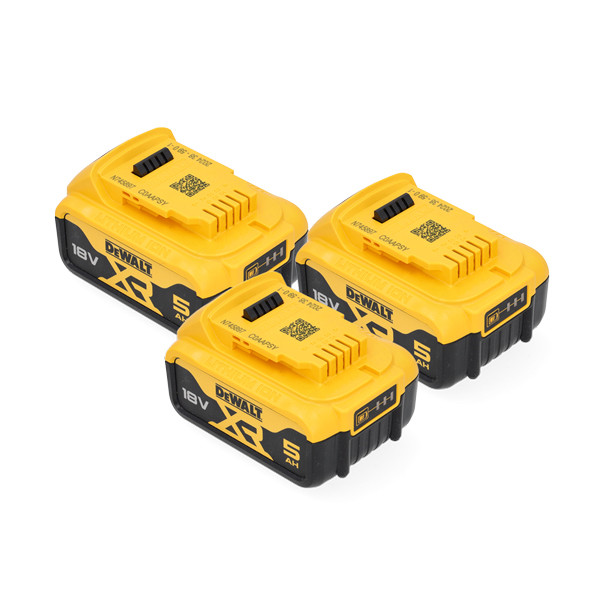 Startset: 3x DeWalt DCB184 XR Li-ion accu's (18 V, 5.0 Ah, origineel) ADE01217 - 1