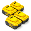 Startset: 4x DeWalt DCB184 XR Li-ion accu's (18 V, 5.0 Ah, origineel)