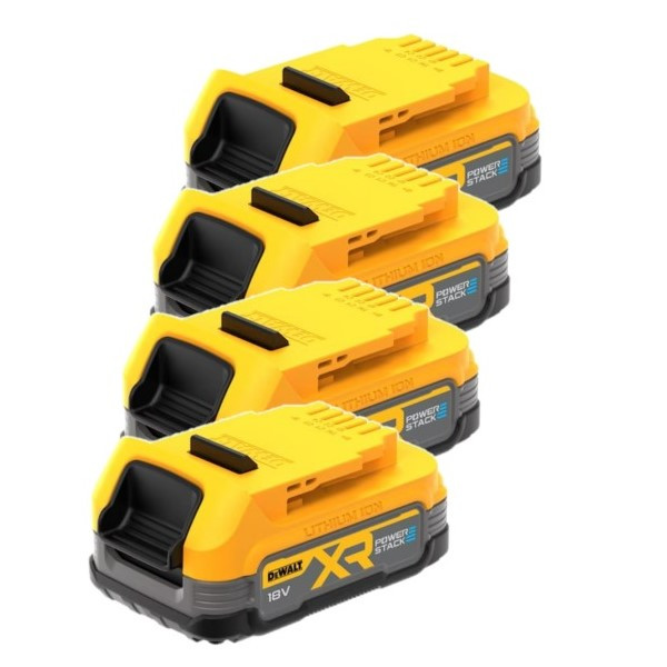 Startset: 4x DeWalt DCBP034-XJ XR Powerstack Li-ion accu (18 V, 1700 mAh, origineel) ADE01375 - 1