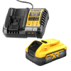 Startset: DeWalt DCBP518-XJ XR Powerstack Li-ion accu + lader (18 V, 5.0 Ah, origineel)