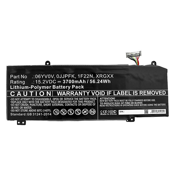 Dell 1F22N accu (15.2 V, 3700 mAh, 123accu huismerk)  ADE00994 - 1