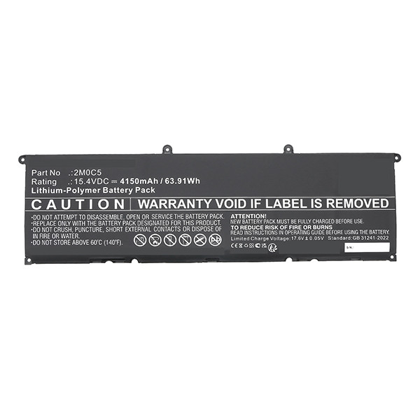Dell 2M0C5 / 9FTVV accu (15.4 V, 4150 mAh, 123accu huismerk) ADE01408 - 1