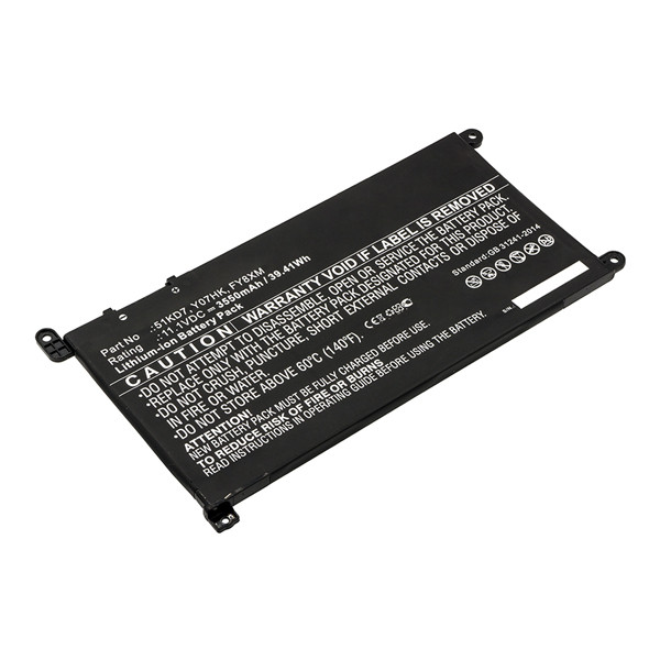 Dell 51KD7 / FY8XM / Y07HK accu (11.1 V, 3400 mAh, 123accu huismerk)  ADE00903 - 1