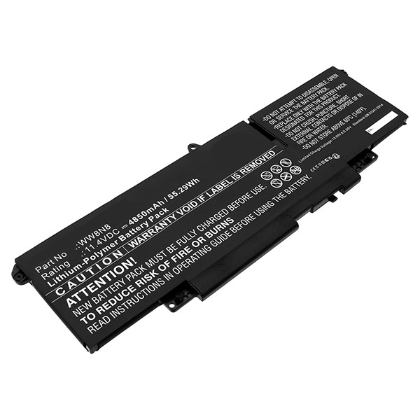 Dell 66DWX / 086D0Y accu (11.4 V, 4850 mAh, 123accu huismerk)  ADE01335 - 1