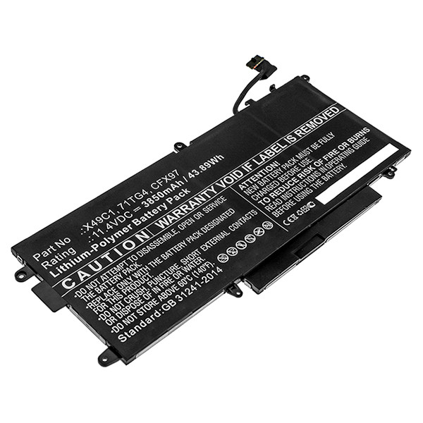 Dell 71TG4 / CFX97 / K5XWW accu (11.4 V, 3850 mAh, 123accu huismerk)  ADE01084 - 1