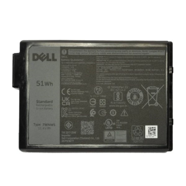 Dell 7WNW1 accu (11.4 V, 4342 mAh, 51 Wh, origineel)  ADE01358 - 1
