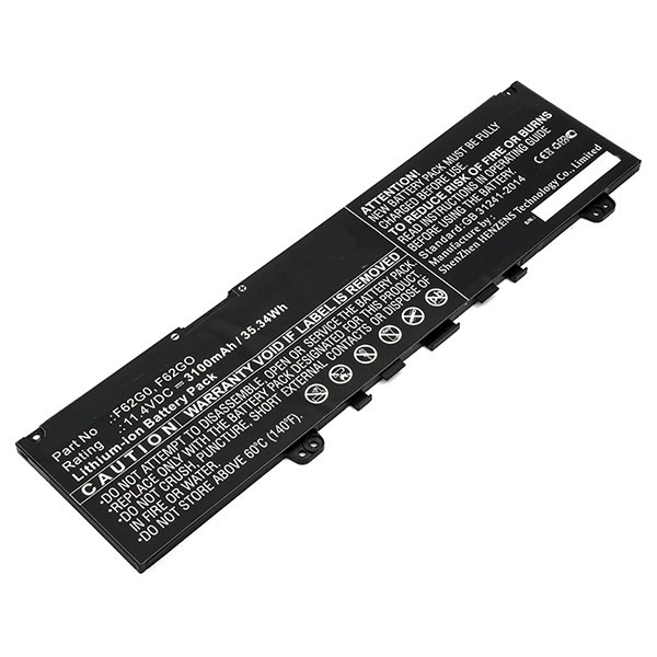 Dell F62G0 accu (11.4 V, 2200 mAh, 25 Wh, 123accu huismerk) ADE00848 - 1