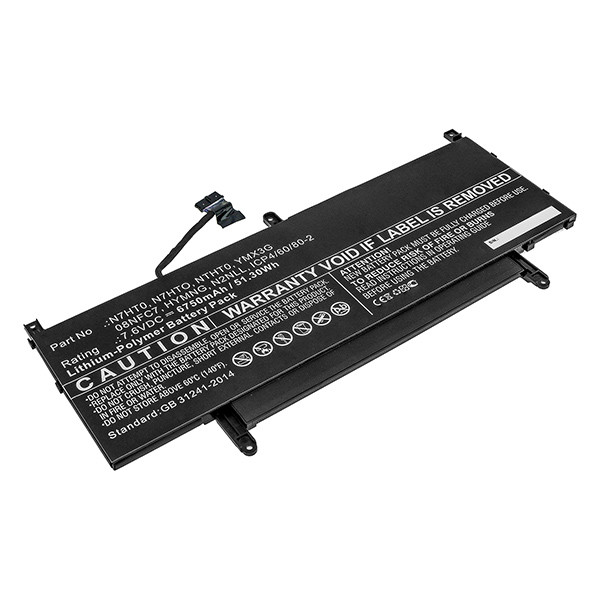 Dell HYMNG / N7HT0 / N7HTO accu (7.6 V, 6750 mAh, 123accu huismerk)  ADE01091 - 1