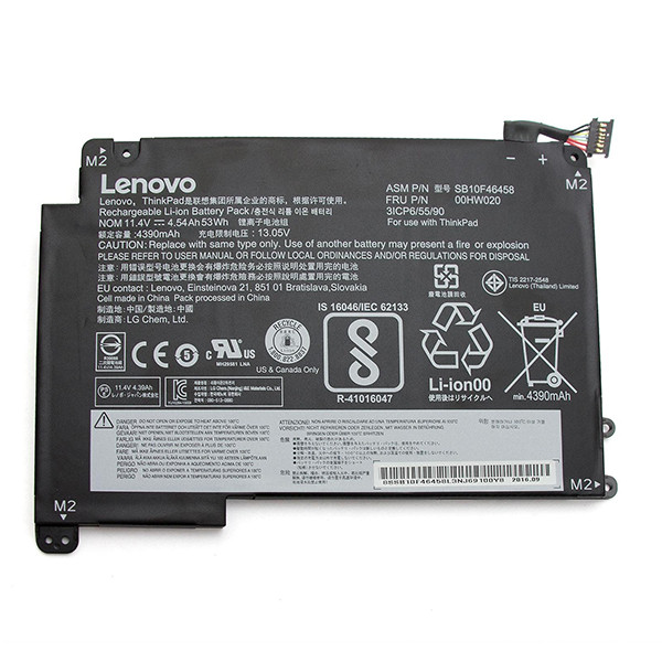 Lenovo 00HW020 / 00HW021 / SB10F46458 accu (11.4 V, 4600 mAh, origineel) ADE00845 - 1