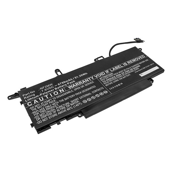 Dell NF2MW accu (7.6 V, 6750 mAh, 123accu huismerk)  ADE01103 - 1