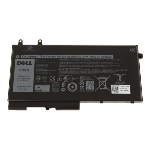 Dell R8D7N / 0W8GMW accu (11.4 V, 4255 mAh, 51 Wh, origineel)  ADE01354 - 1