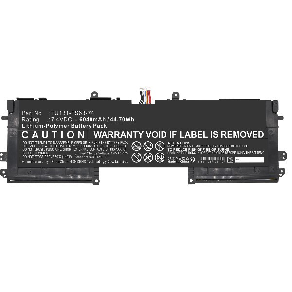Dell TU131-TS63-74 accu (7.4 V, 6040 mAh, 45 Wh, 123accu huismerk)  ADE01323 - 1