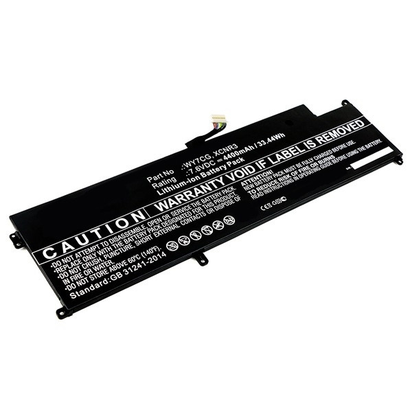 Dell XCNR3 / MH25J / WY7CG accu (7.6 V, 4400 mAh, 34 Wh, 123accu huismerk)  ADE00858 - 1