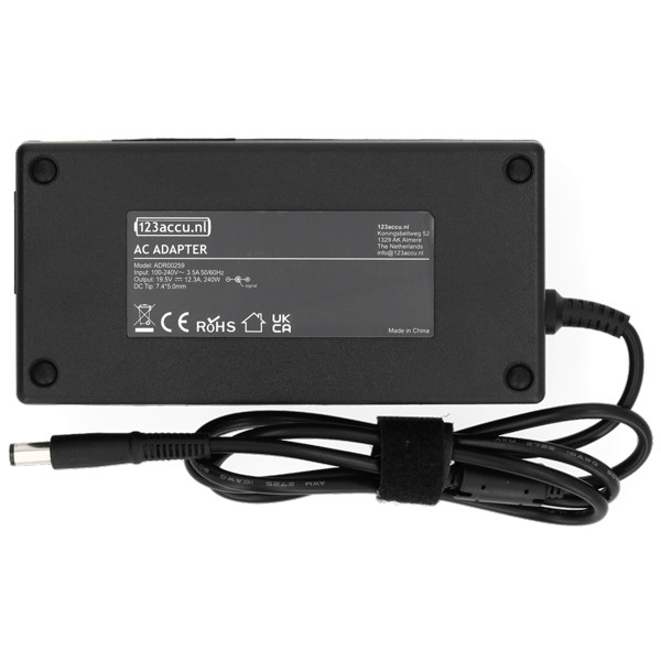 Dell adapter (19.5 V, 12.3 A, 240 W, 123accu huismerk) ADR00259 - 2