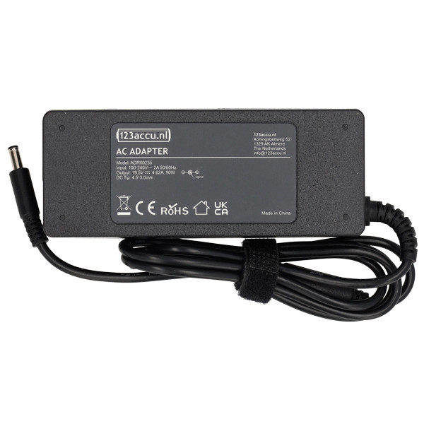 Dell adapter (19.5 V, 4.62 A, 90 W, 123accu huismerk) ADR00235 - 2