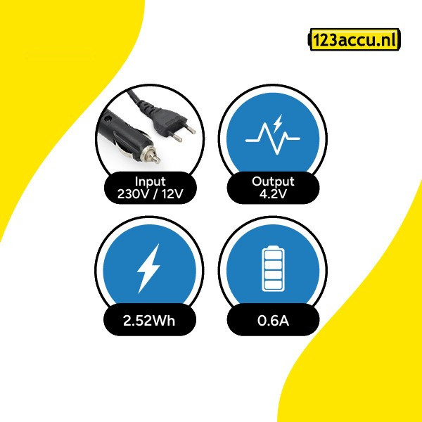 Digilife NP-40 oplader (4.2V, 0.6A, 123accu huismerk) ADI00015 - 6