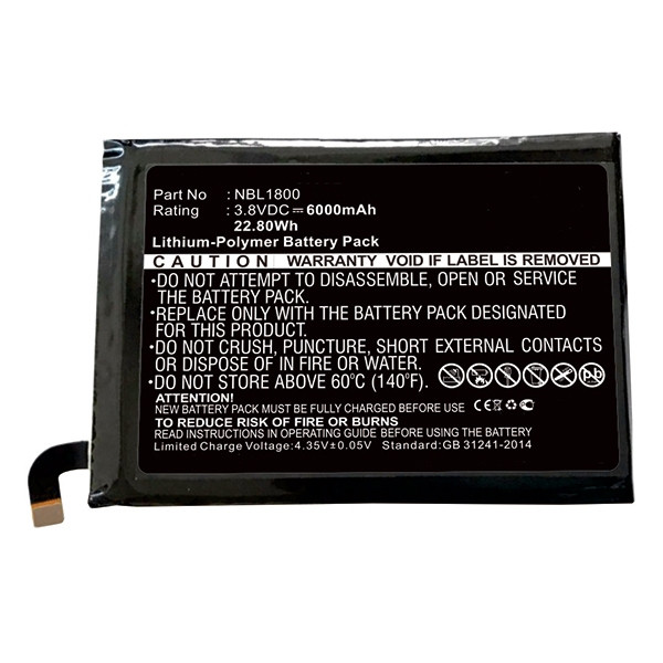 Doogee NBL1800 accu (6000 mAh, 123accu huismerk)  ADO00193 - 1
