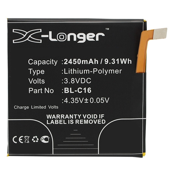 Doov BL-C16 accu (2450 mAh, 123accu huismerk)  ADO00135 - 1