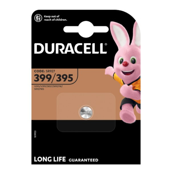 Duracell 395 / 399 / SR57 zilveroxide knoopcel batterij 1 stuk  ADU00203 - 1